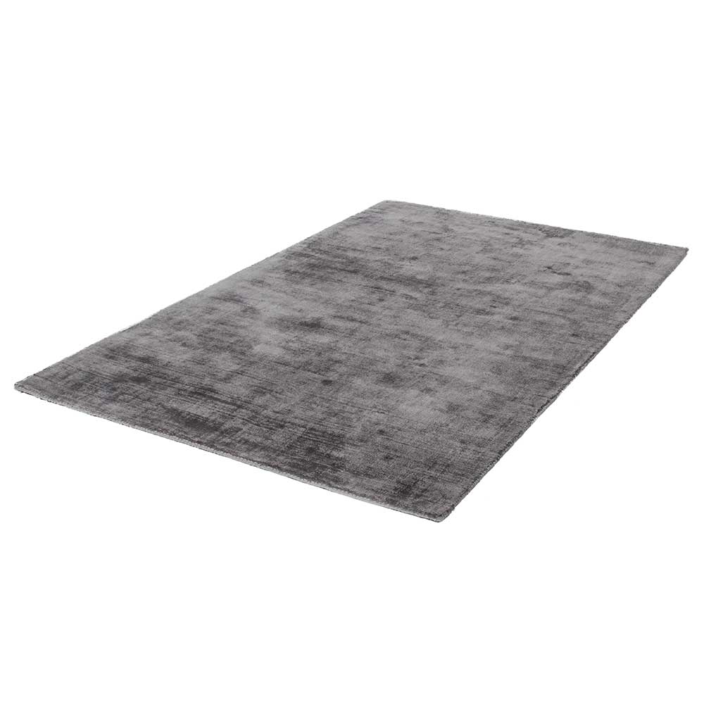 Modischer Kurzflor Teppich Sielas in Anthrazit 170 cm oder 230 cm