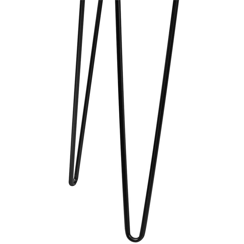 Retro Stil Couchtisch Vemalon in Walnussfarben und Schwarz mit Hairpin Gestell