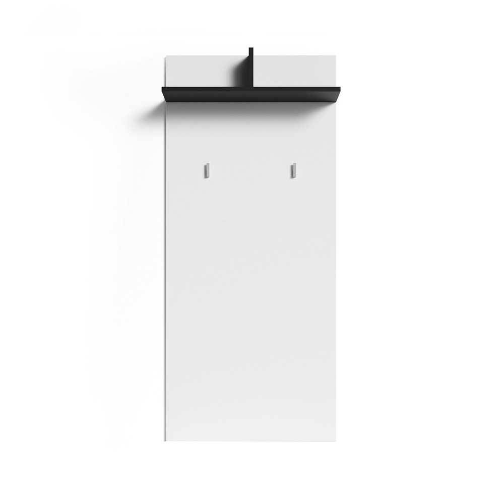 Garderobenpaneel Linus in Weiß und Schwarz 60x136x27 cm