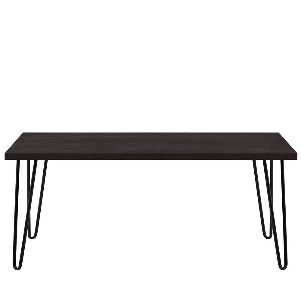Wohnzimmer Tisch Olbran in Eiche dunkelbraun und Schwarz 107 cm breit