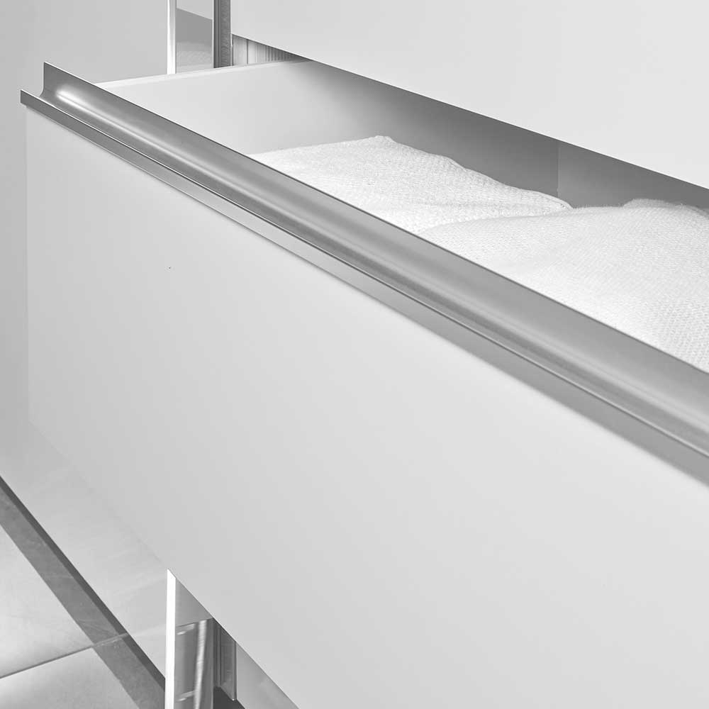 Design Schlafzimmerschrank Vovila in Weiß mit Spiegeltür