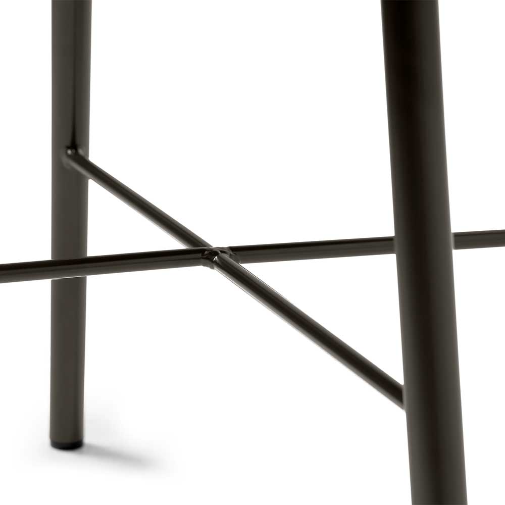 Esstisch Stühle Racera in Dunkelblau mit Gestell aus Metall (2er Set)
