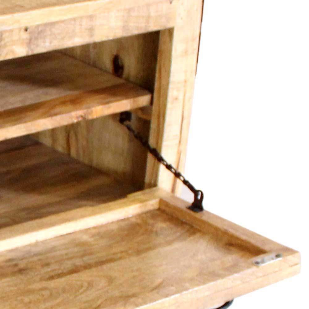 Dieleneinrichtung Brave aus Mangobaum Recyclingholz im Loft Design (fünfteilig)