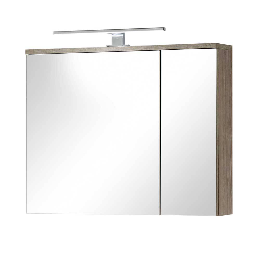 Badezimmer Spiegelschrank Ceszan mit LED Beleuchtung 2 türig