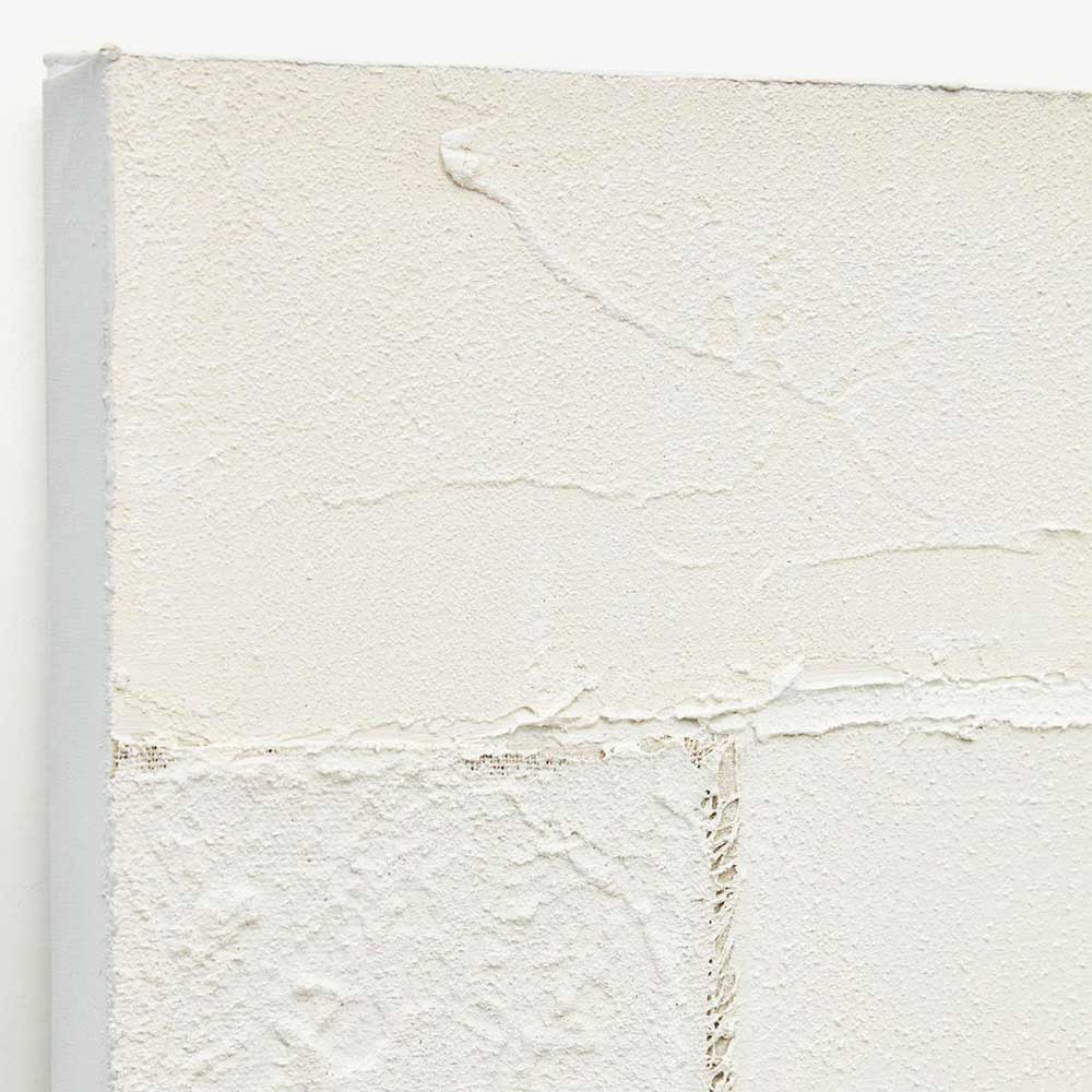 Wandbild Set weiß Elegatos mit abstraktem Muster aus Leinwand (2er Set)