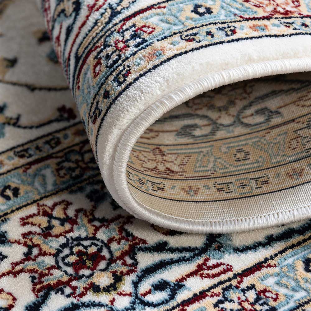 Runder Teppich mit Muster Estren in Cremefarben 150 cm Durchmesser
