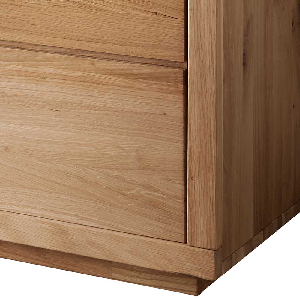 Modernes Sideboard Shailina aus Wildeiche Massivholz 175 cm breit