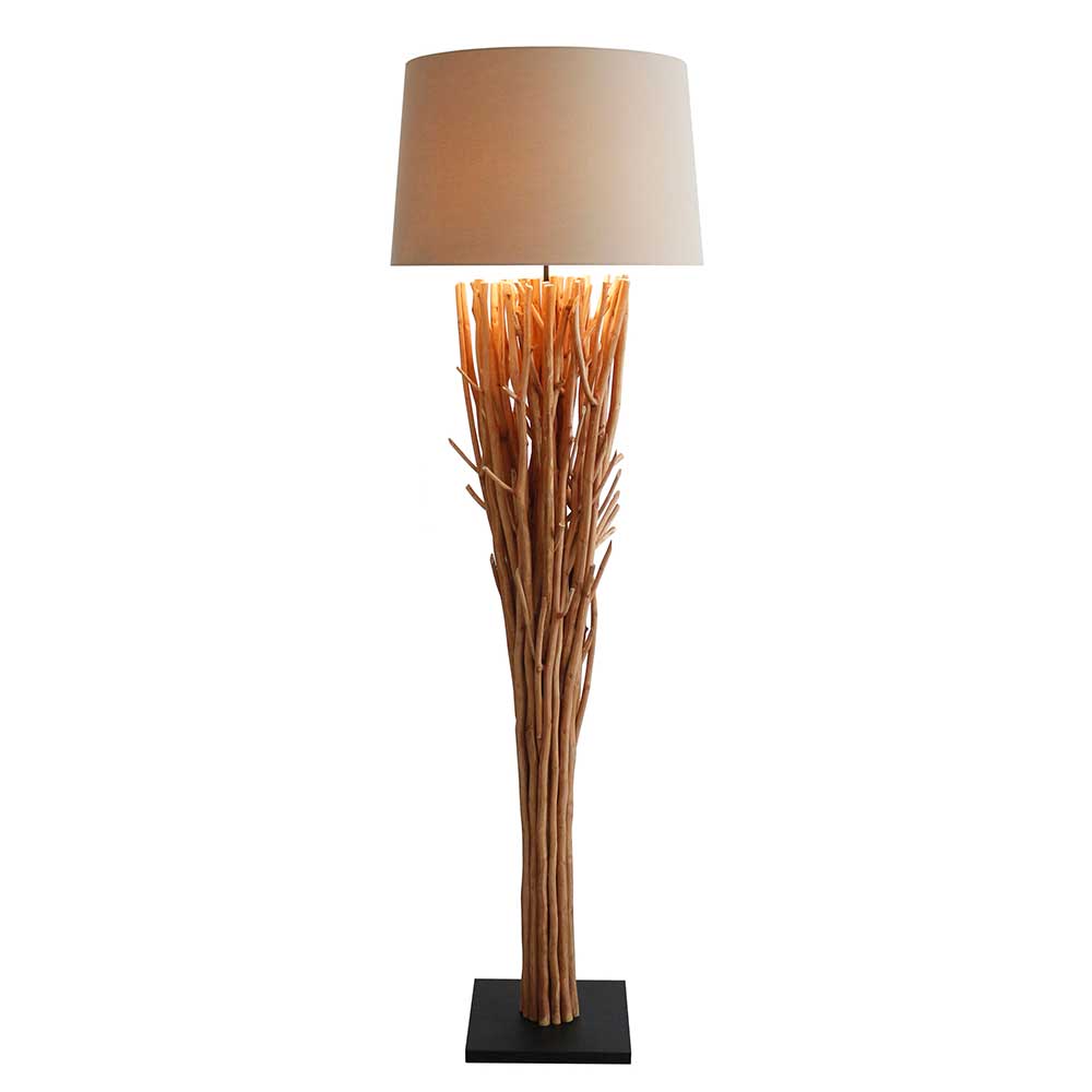 Skandi Design Stehlampe Reggio aus Treibholz 175 cm hoch