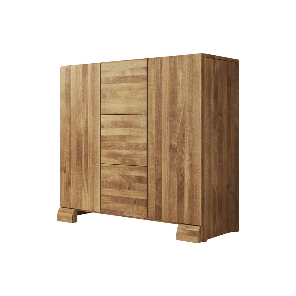 Massivholz Sideboard Sascora aus Wildeiche geölt 120 cm Landhaus