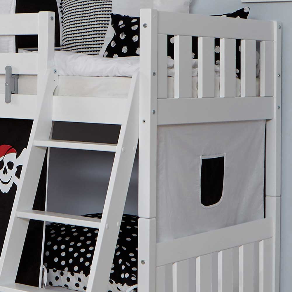 Kinderzimmer Stockbett Imna im Piraten Design 140 cm breit