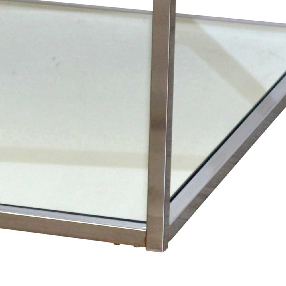 Glastisch Cino für Wohnzimmmer aus Sicherheitsglas & Metall