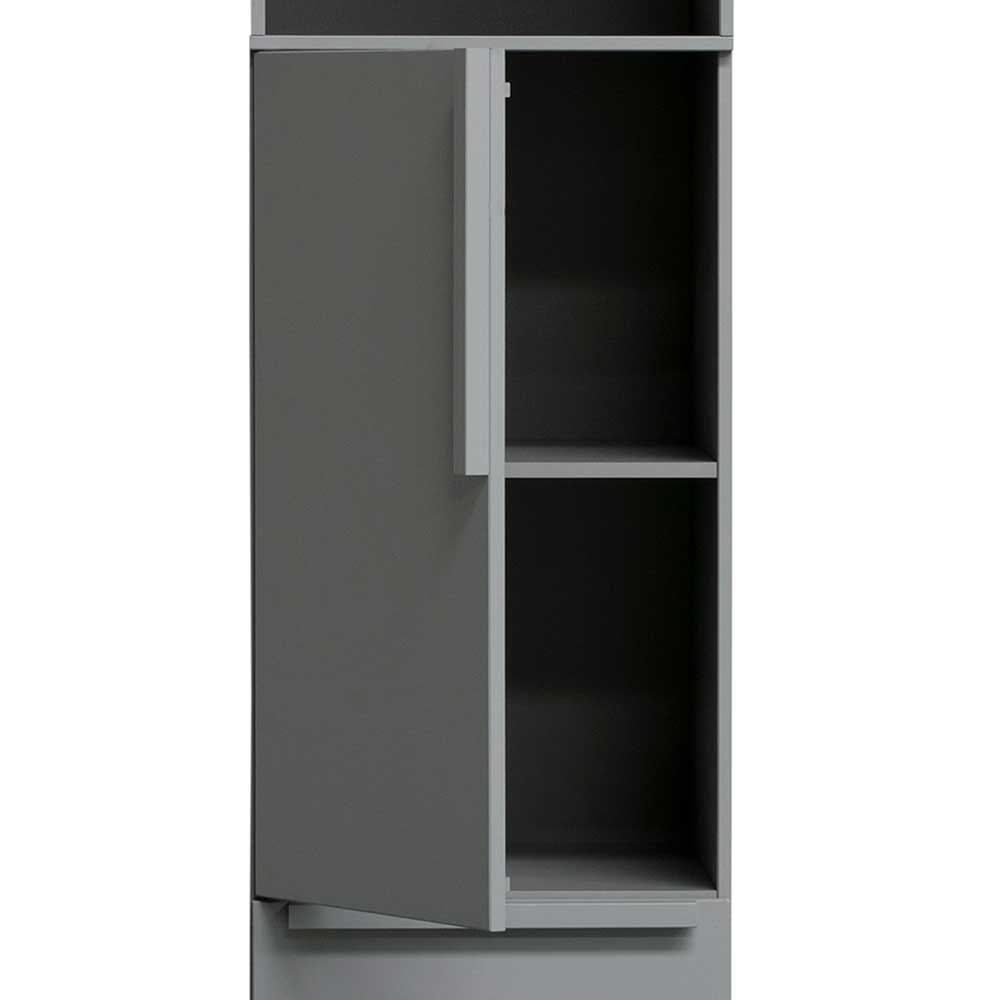 Regal mit Tür Jemain in Beton Grau - modernes Design