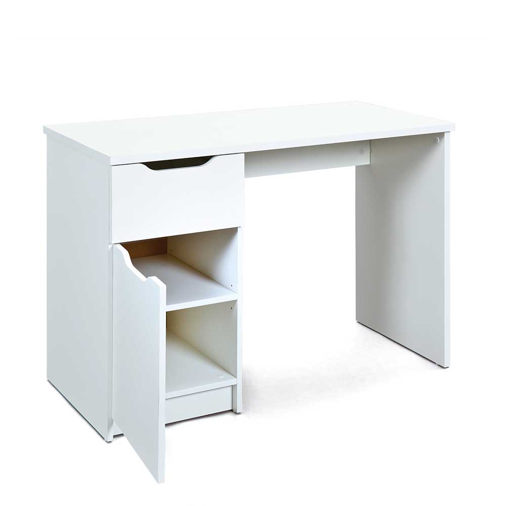 Schreibtisch Enija in Weiß 115 cm breit