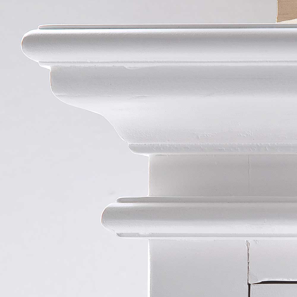 Landhausstil Bücherregal Lacromas in Weiß 220 cm hoch