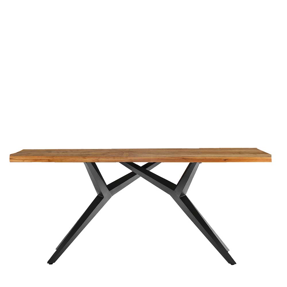 Esszimmer Tisch rustikal Procado mit Massivholzplatte Intarsien Arbeit
