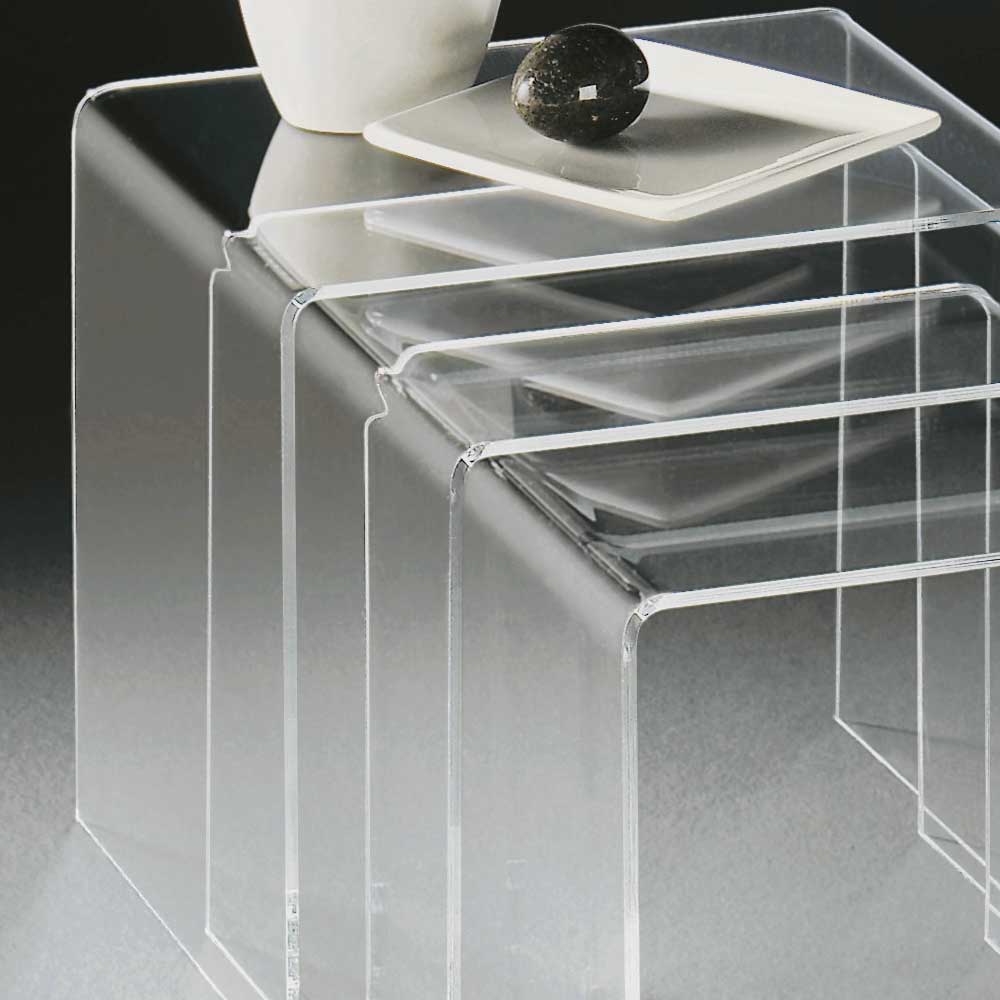 Beistelltisch Zerial aus Acrylglas modern (dreiteilig)