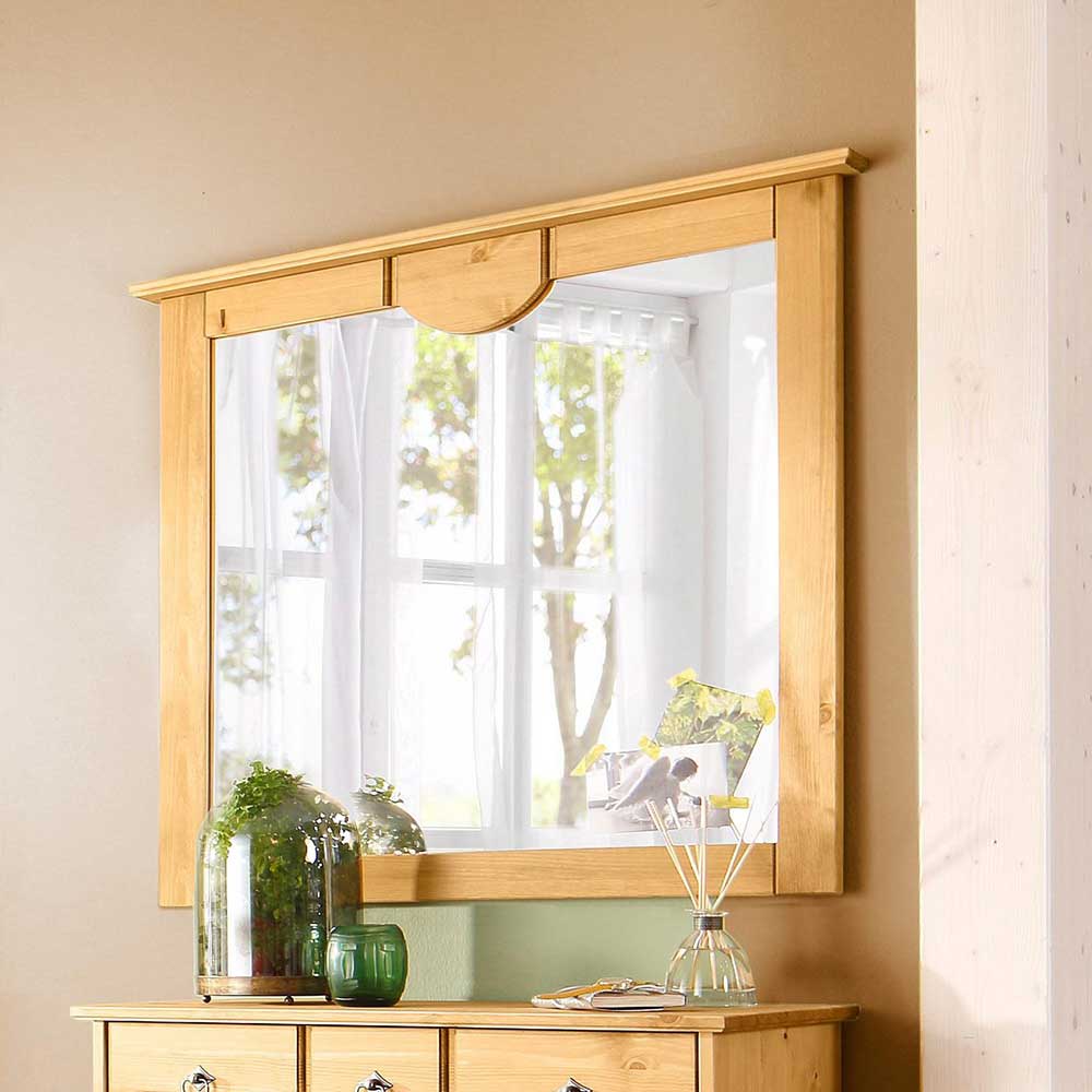 Garderoben Spiegel Alinica für die Wandmontage aus Kiefer Massivholz