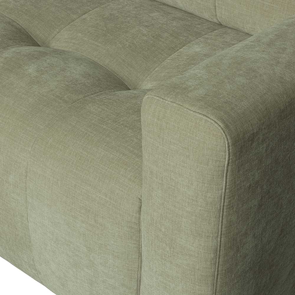 Graugrüne Couch in L Form Justus mit Armlehnen 44 cm Sitzhöhe