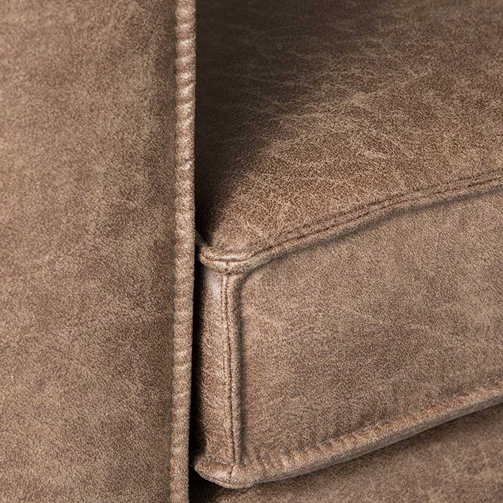 Wohnzimmer Couch Movay in Taupe Microfaser 2 Sitzer