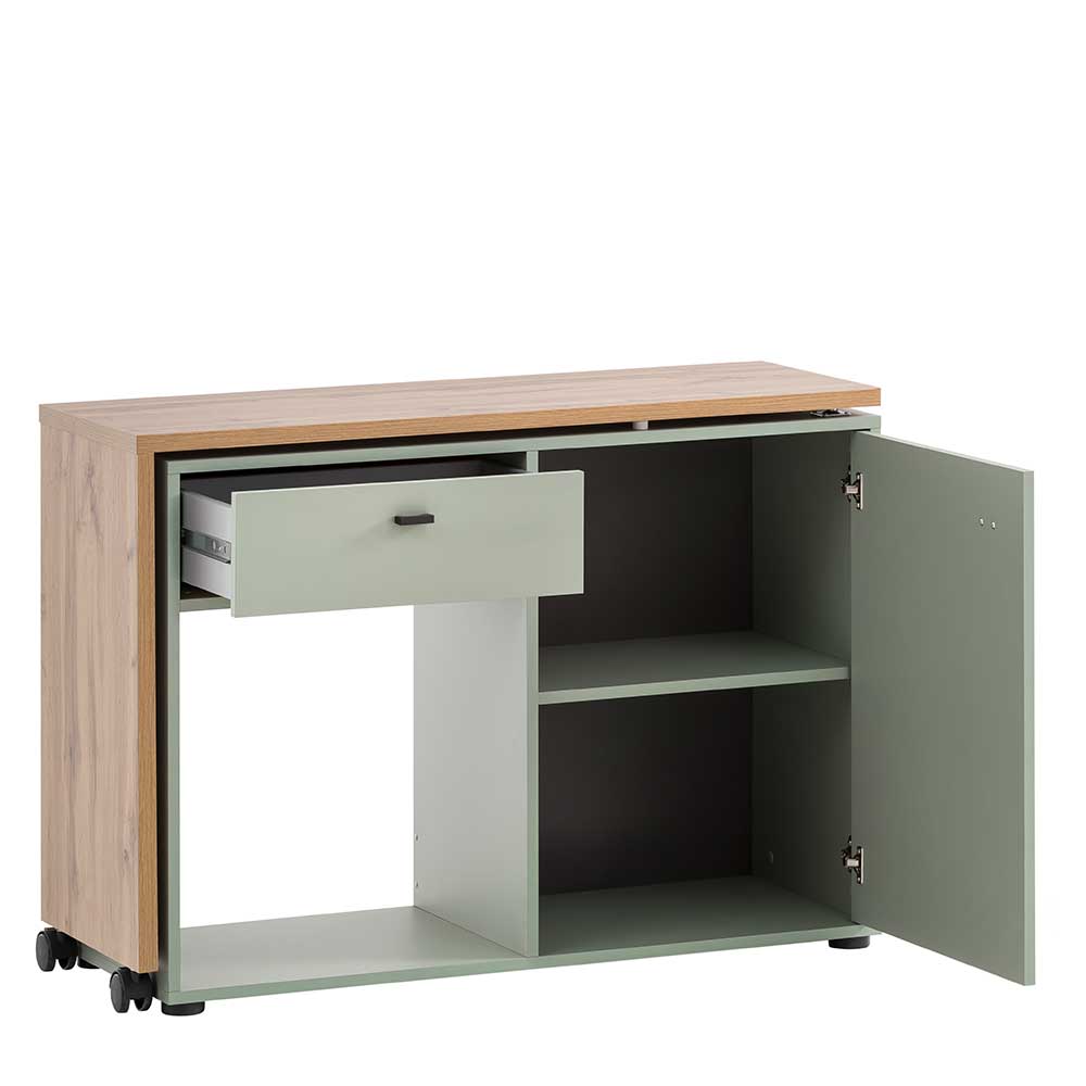 Schreibtisch Volclan mit schwenkbarer Tischplatte im Skandi Design