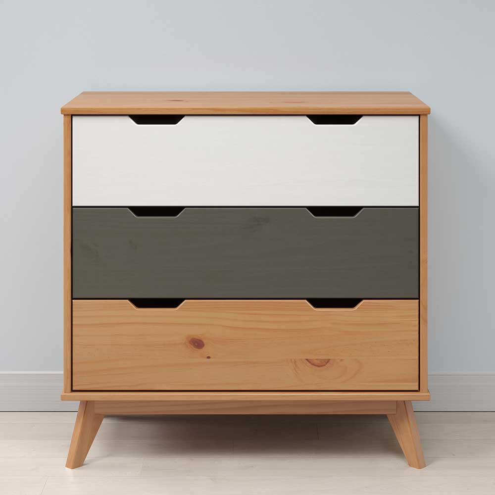 Wäschekommode Ribera im Skandi Design mit drei Schubladen