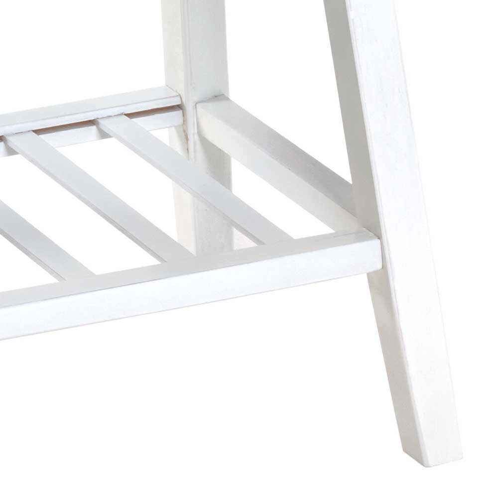Garderoben Sitzbank Monville aus Bambus und Webstoff im Skandi Design