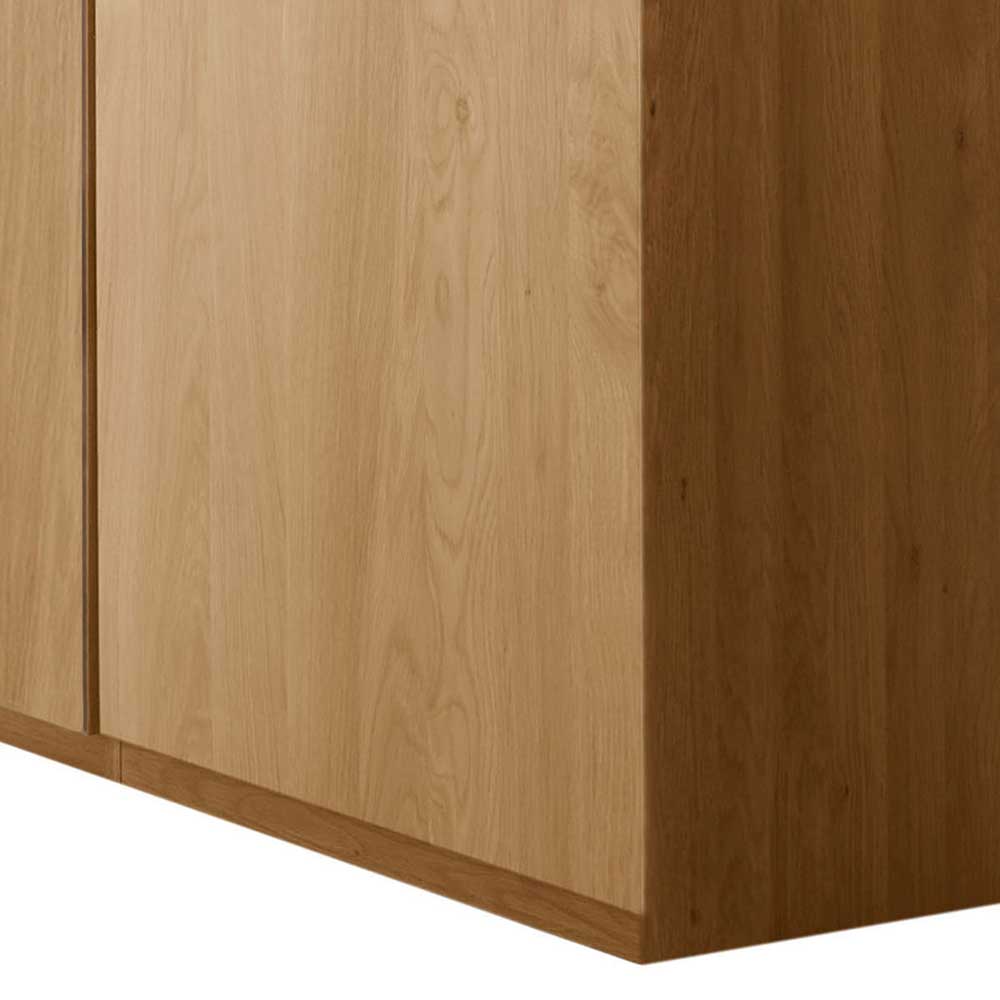 3 türiger Holzschrank Veyfas aus Eiche teilmassiv für Schlafzimmer