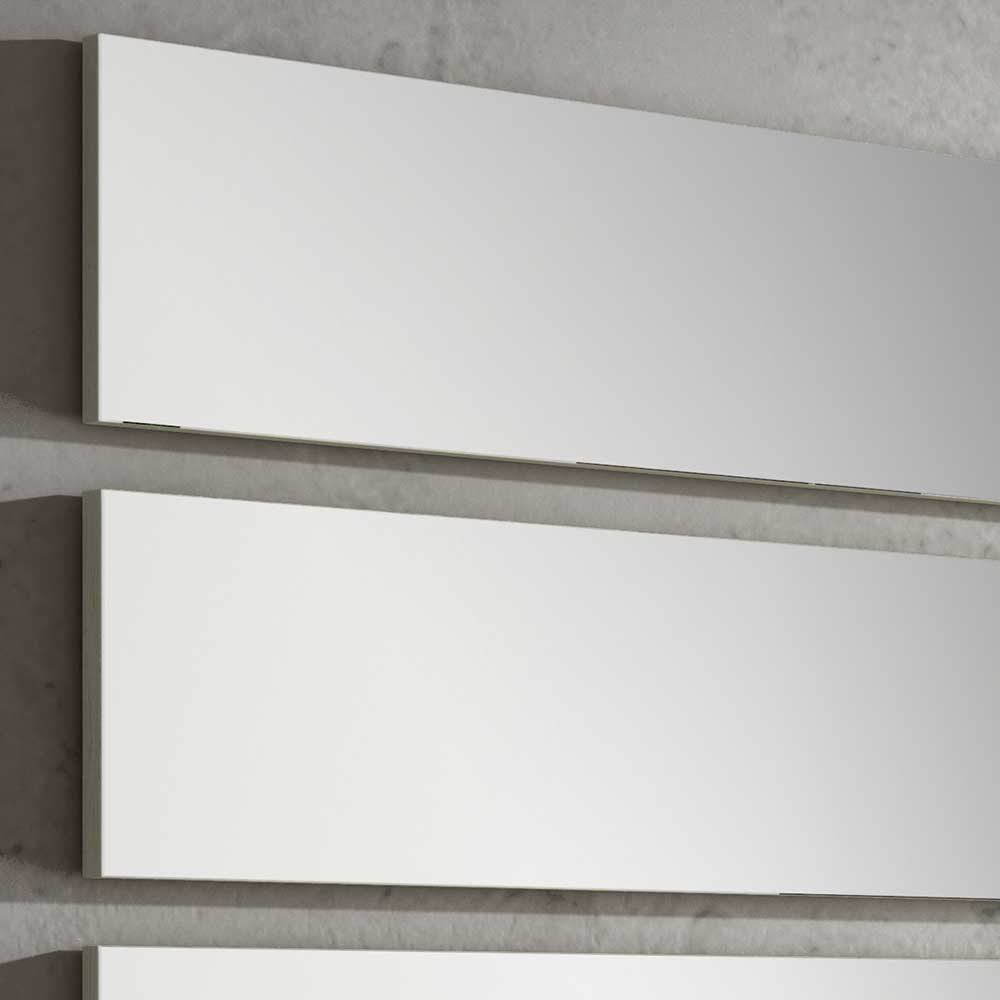 Wandkonsole und Spiegel Slagon in Creme Weiß und Schwarzgrau modern (vierteilig)