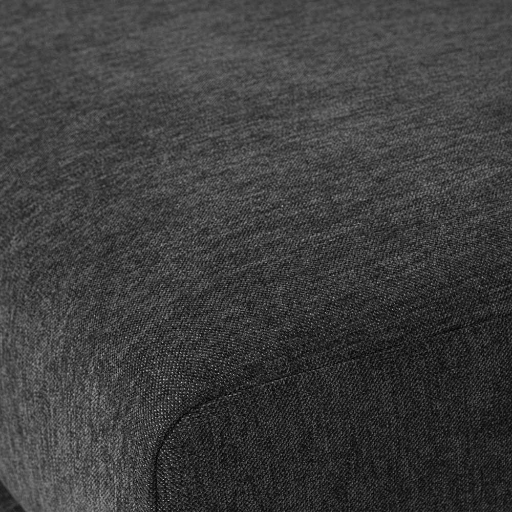 Eckelement Modul Sofa Duffy in Dunkelgrau mit Vierfußgestell aus Metall