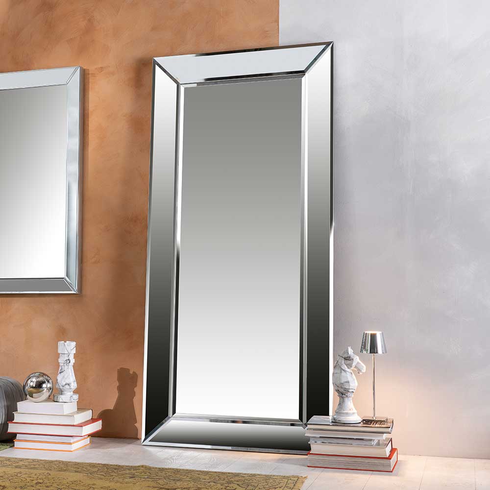 Spiegel zum Stellen oder Aufhängen Joana in Silberfarben 90x195 cm