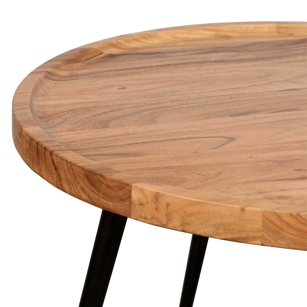 Wohnzimmer Tisch Chianta aus Akazie Massivholz und Metall