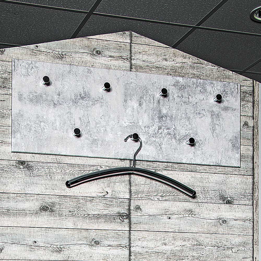 Hakengarderobe Satumare in Beton Grau 80 cm hoch