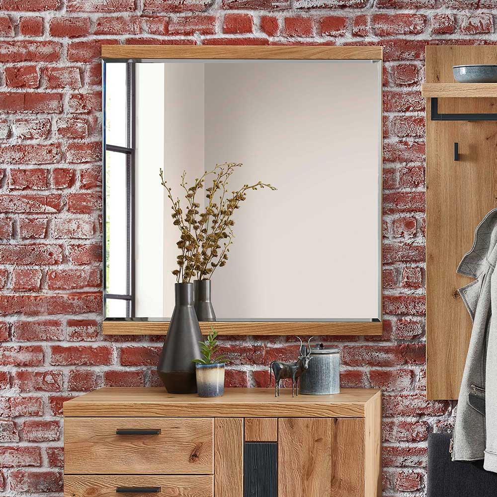 Garderoben Spiegel Vinena in Wildeichefarben 85 cm breit
