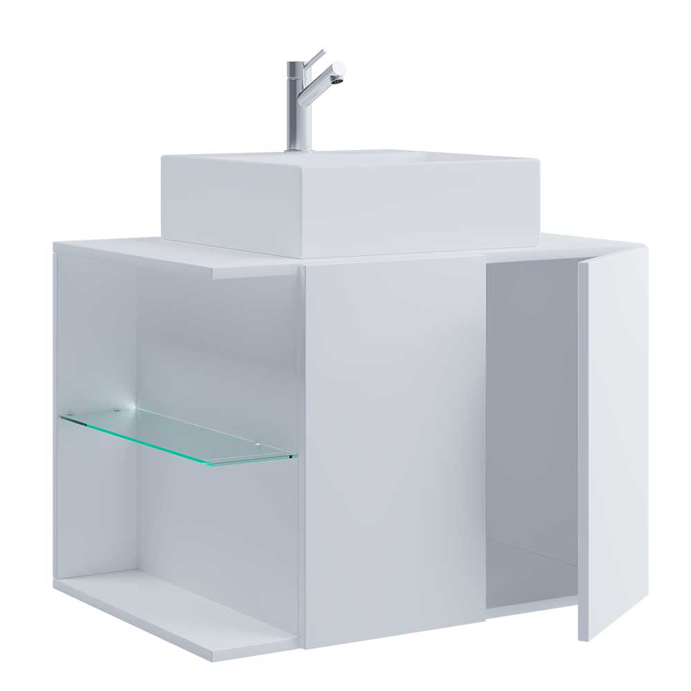 Badezimmer Schrank weiß Pseidoca für die Wandmontage mit Becken