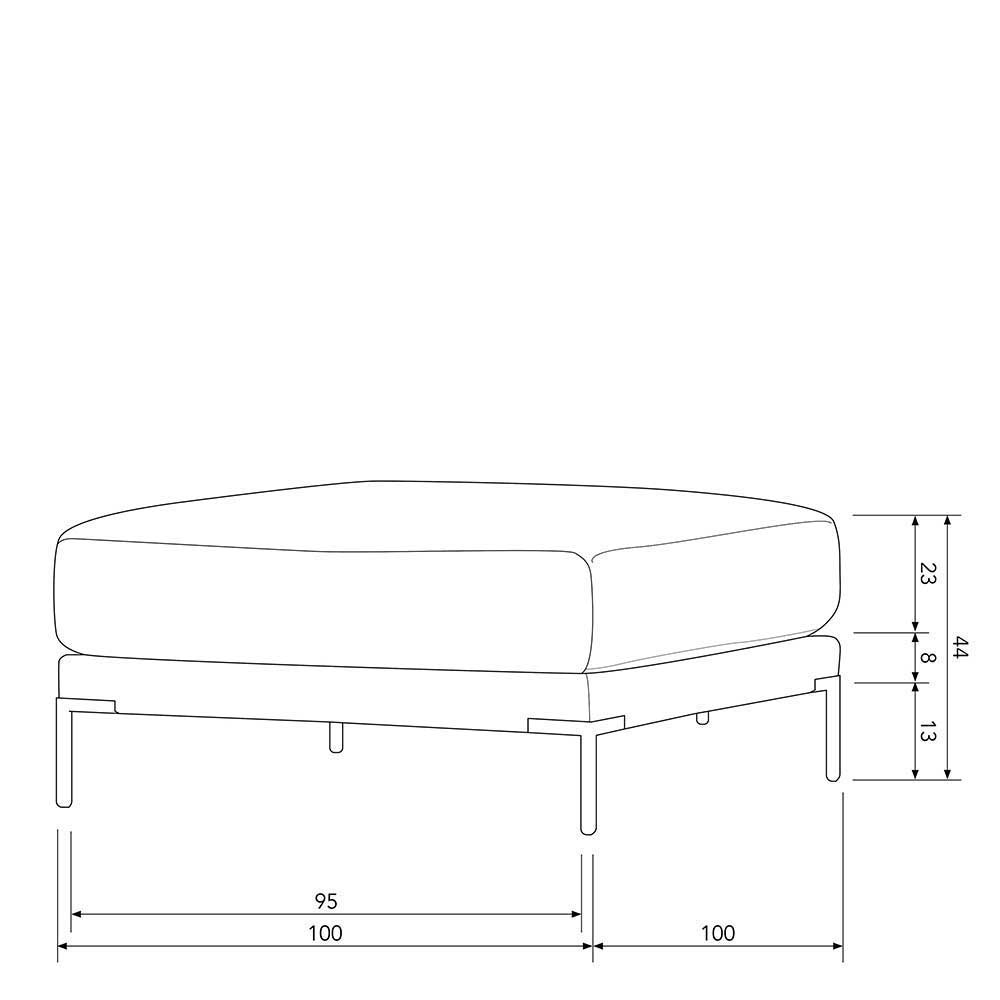 Modulare Couch Skaceto in Dunkelgrün mit fünf Sitzplätzen (fünfteilig)