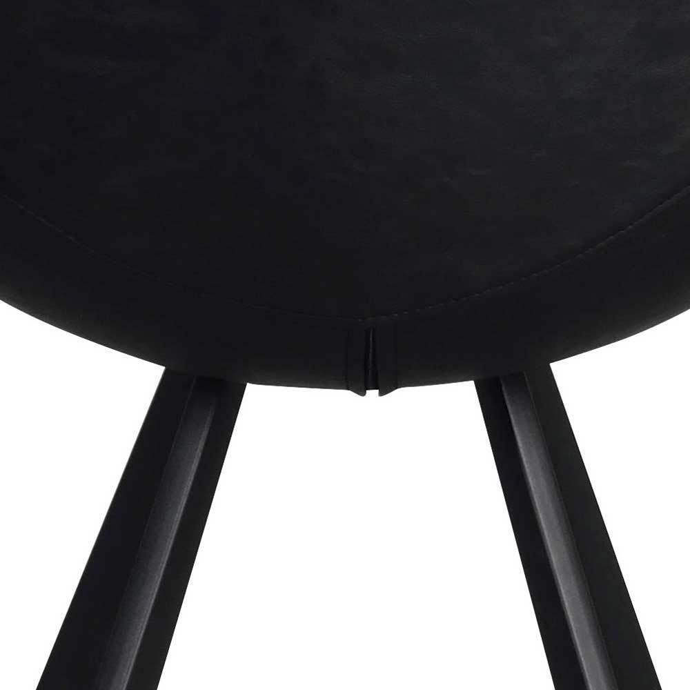 Essgruppe Lamon mit Tisch 240 cm breit in Eiche White Wash und Schwarz Metall (siebenteilig)
