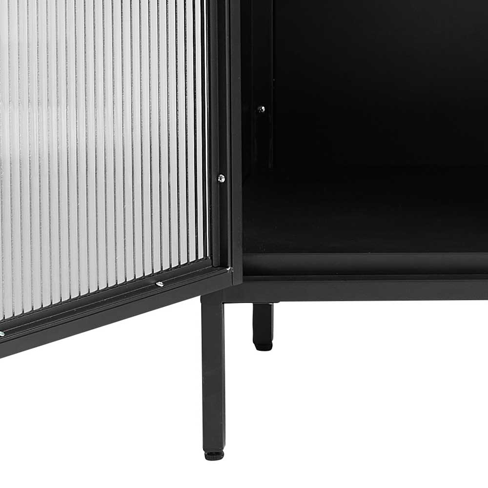Sideboard mit Glastüren Famos im Industrie und Loft Stil 85 cm hoch