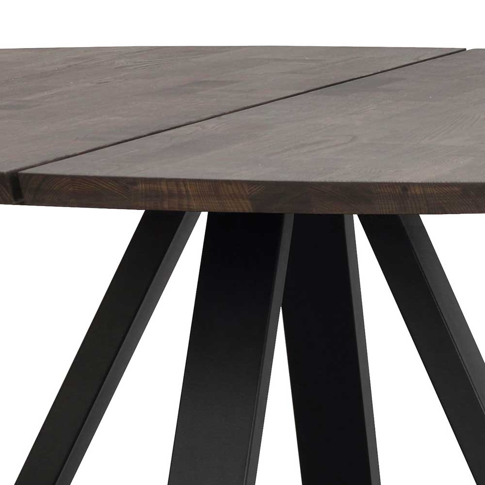 Tisch Esszimmer Argenta aus Eiche Massivholz mit Metallgestell
