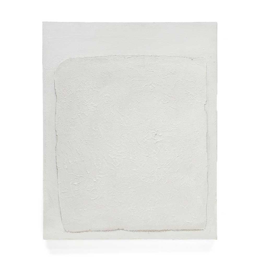 Modernes Leinwand Bild Jeanna in Weiß mit abstraktem Muster
