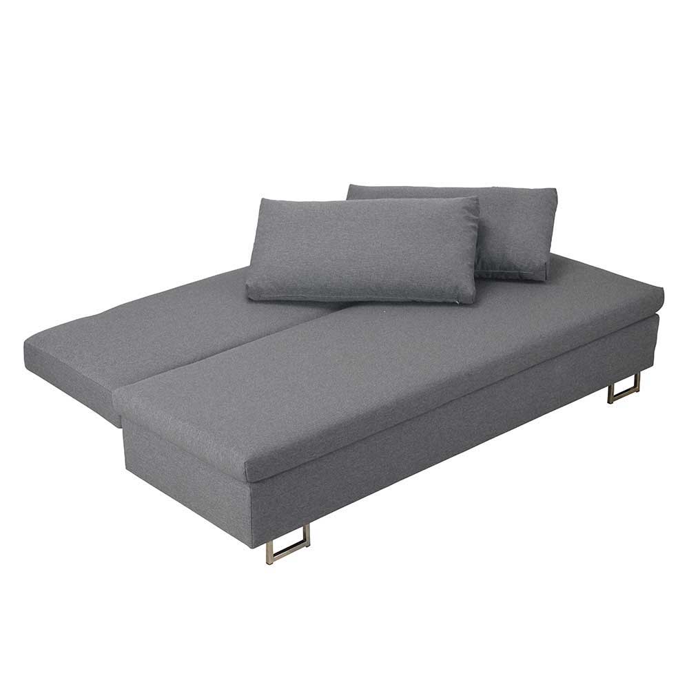Graues Schlafsofa Sessnam aus Webstoff Made in Germany