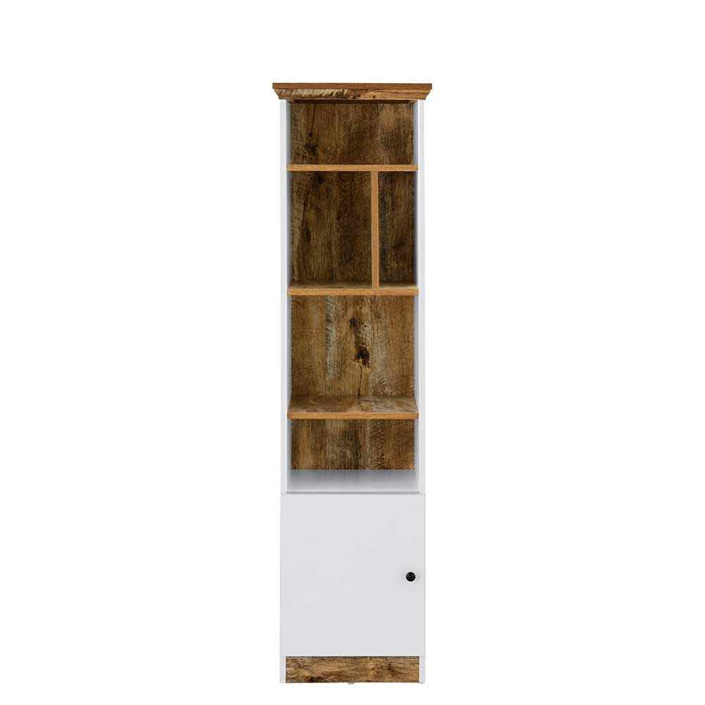 Regal Aggios mit einer Tür und offenen Fächern 150 cm hoch