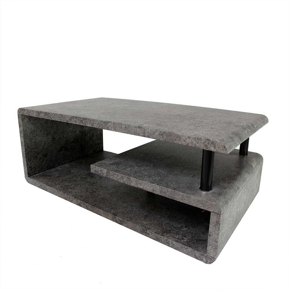 Grauer Wohnzimmer Tisch Steinoptik Metrianos in modernem Design 110 cm breit