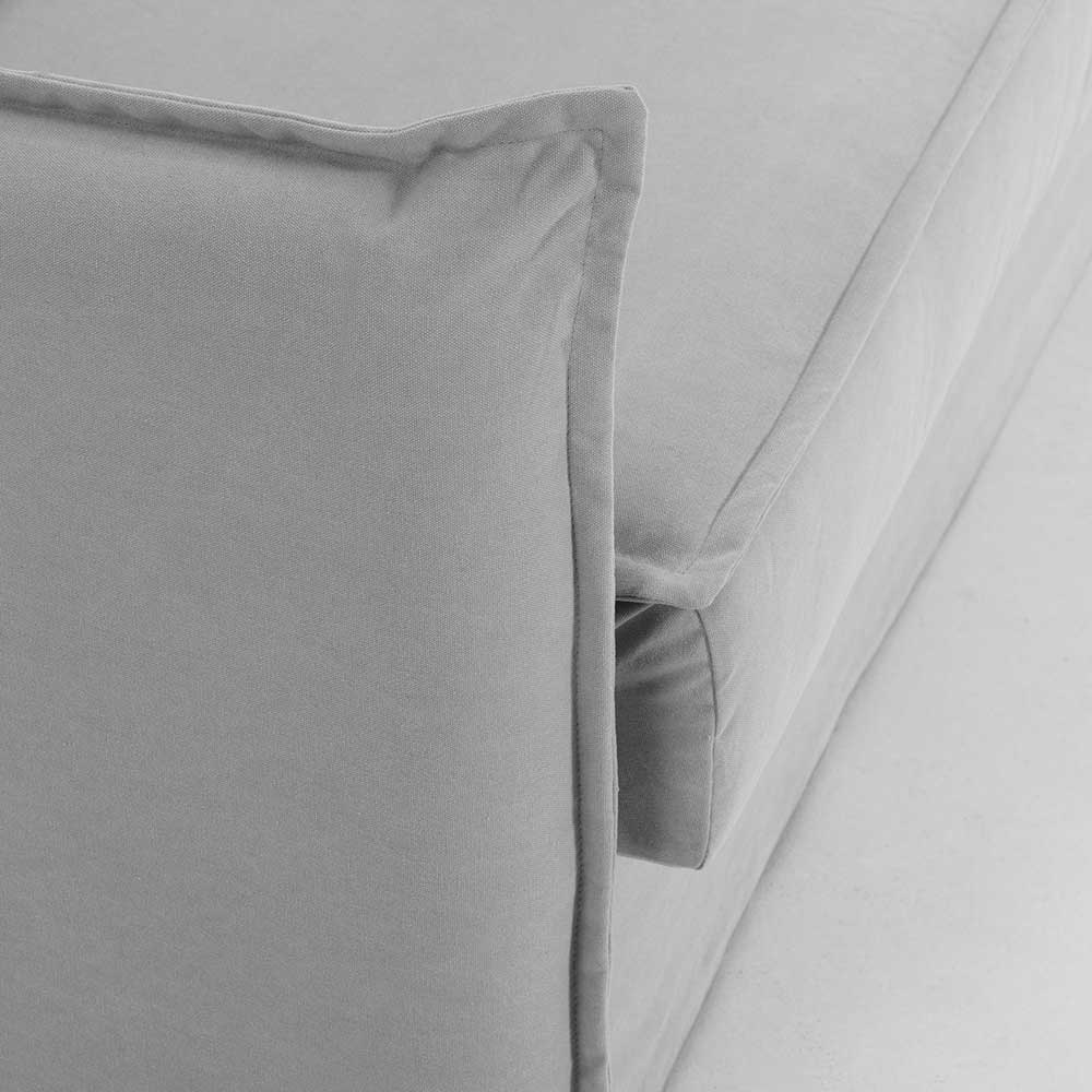 Funktions Sofa Mediteranos in Grau Webstoff mit 50 cm Sitzhöhe
