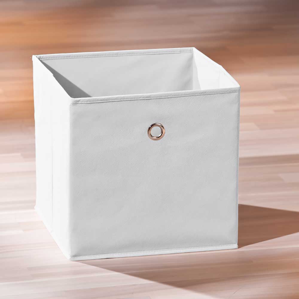 Treppenregal Adagiona in Weiß mit 6 bunten Boxen