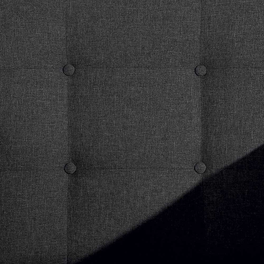 Dunkelgraues Zweisitzer Sofa Artemis aus Flachgewebe mit Armlehnen