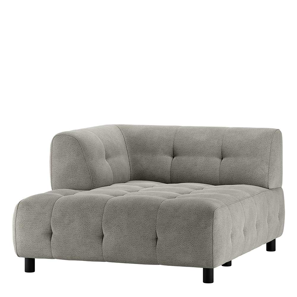 Modulare Sofa Ecke Aberdeen aus Chenillegewebe in Graugrün