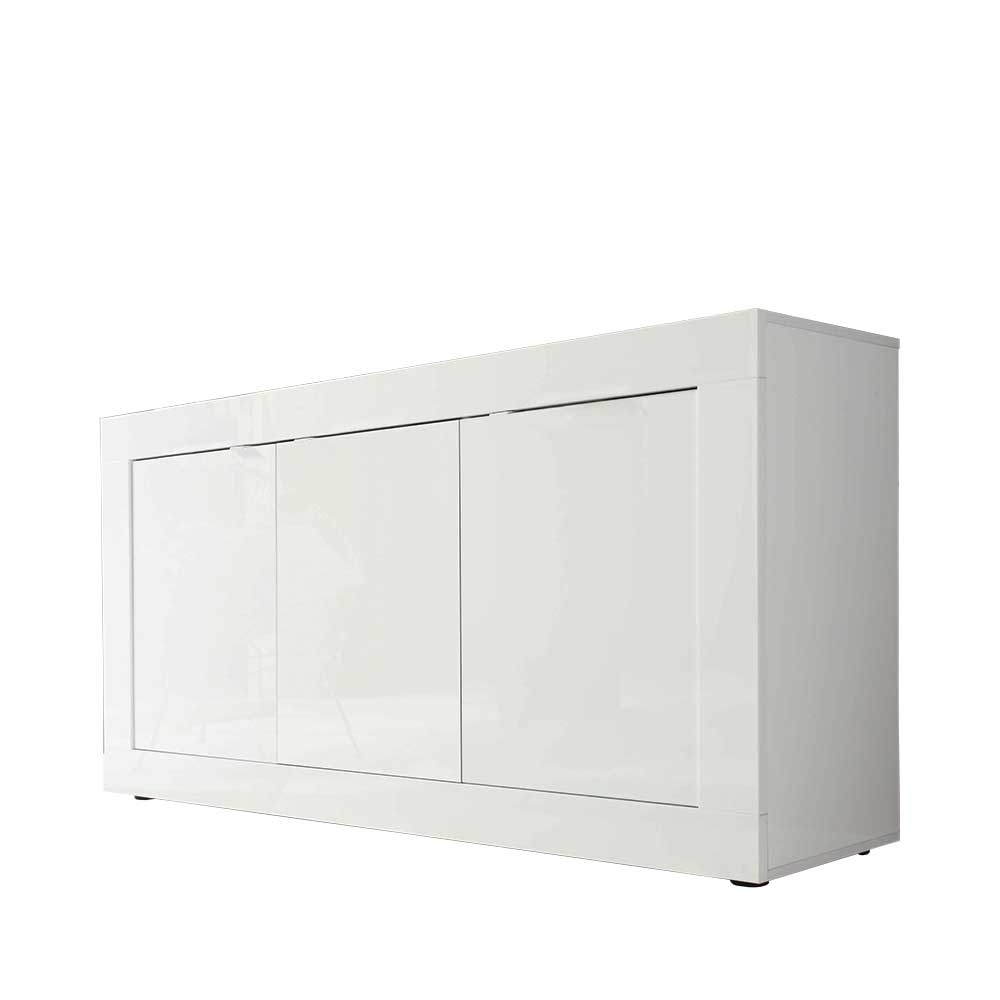 Hochglanz Sideboard Deconda in Weiß 160 cm breit