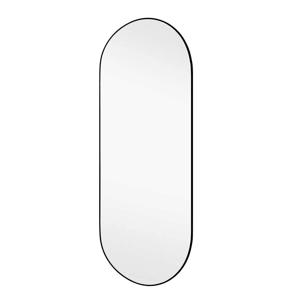 Ovaler Spiegel Zylvia mit schwarzem Metallrahmen 70x30 cm