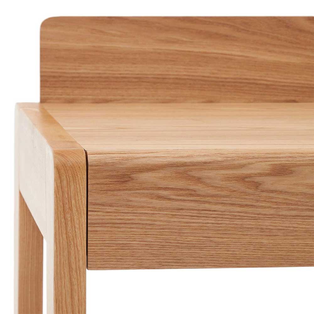 Schreibtisch Granba in Eschefarben mit Massivholz Bügelgestell