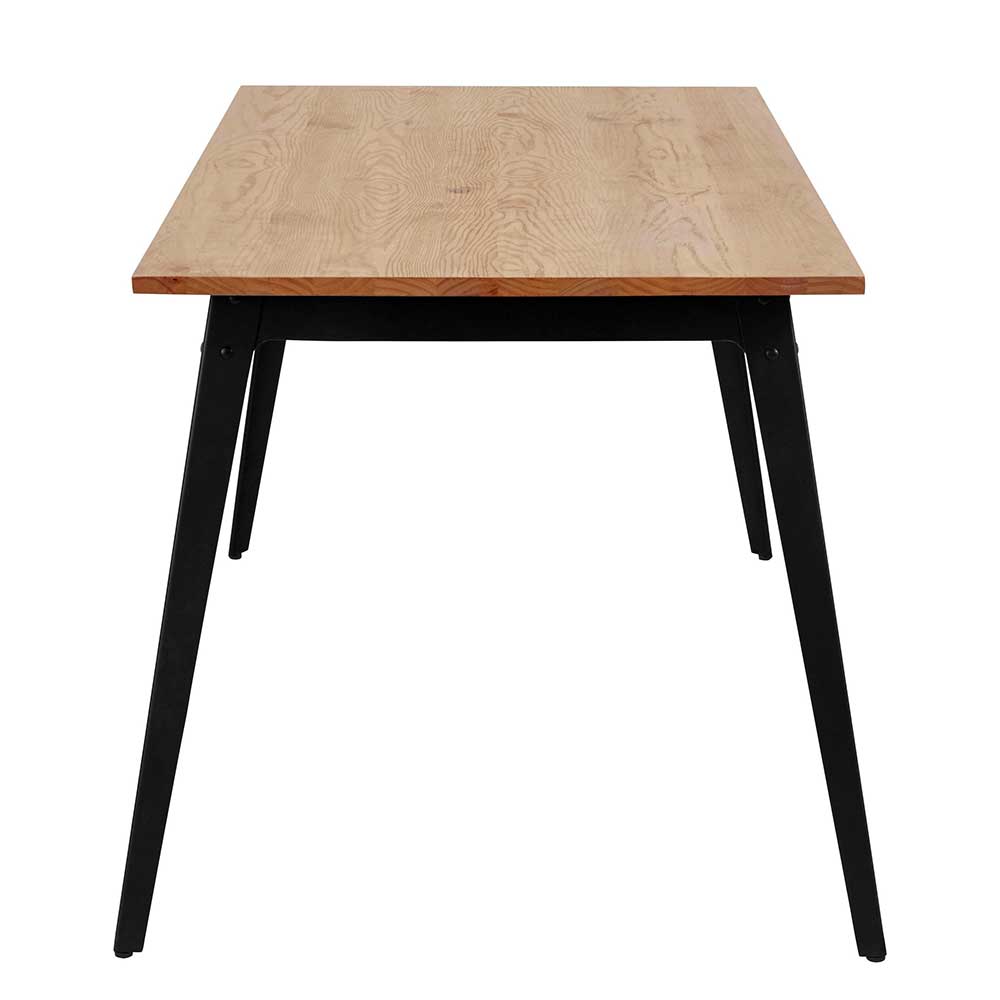 Esszimmer Tisch Ozarro aus Kiefer Massivholz und Metall 160x75x90 cm
